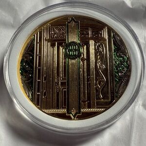 Disney Club 33 Emerald anniversary Gold and Green Decorative Coin